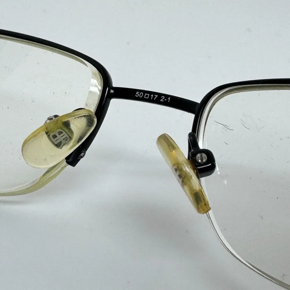 Banana Republic Aria Black 0003 Semi Rim Metal Eyeglasses Frame 50-17-135 H14569